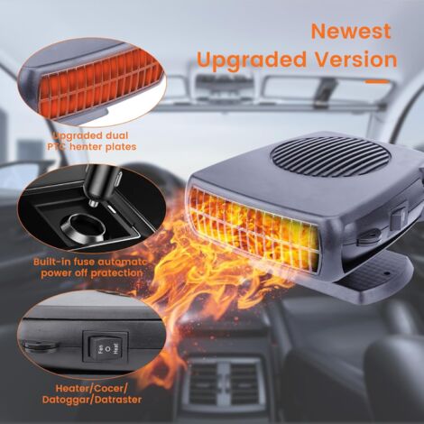 Chauffage De Voiture Portable 12V 200W - Désembueur Pare-brise Rapide - 2 En 1 Chauffage Et Ventilation