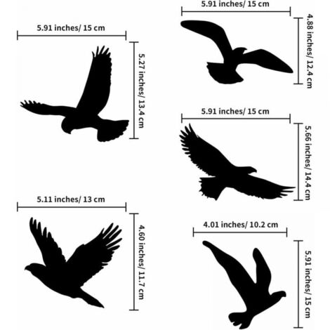 Autocollants Anti-collision Pour Vitres - 16 Oiseaux Blancs électrostatiques, Réutilisables (déco Et Protection)
