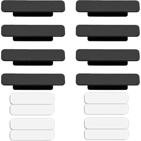 8 Pièces Poignées de Meuble Autocollantes, Poignée Auto-Adhésive Tiroir, Poignée de Cuisine Autocollante, pour Portes, Fenêtres, Tiroirs, Armoires, Réfrigérateurs, Couvercles de Toilettes (1/5)
