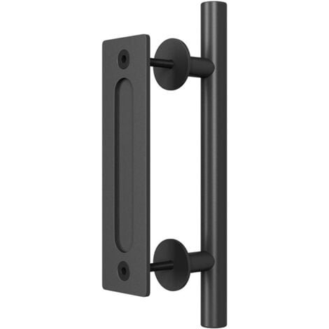 Poignée De Porte Coulissante Noire De 10 Po Pour Porte De Grange Coulissante 96300896