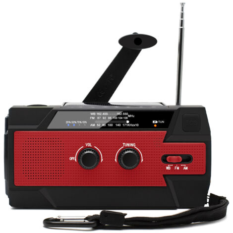 Radio solaire d'urgence à manivelle avec batterie ... – Grandado