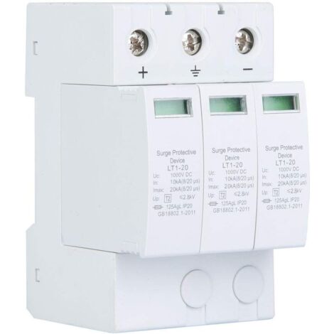 Dispositif de protection 3P 20 KA, parafoudre photovoltaïque haute précision (3p20ka) (1/5)