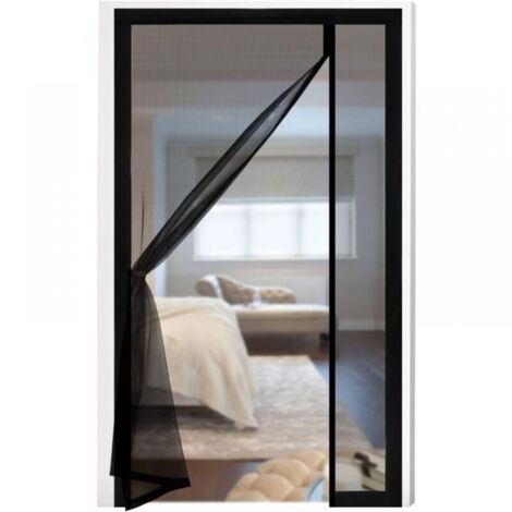 Moustiquaire magnétique pour porte de balcon, 100 x 220 cm, en fibre de verre, ouverture latérale, rideau magnétique pour balcon, salon, chambre à coucher (1/5)