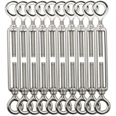 Lot De 4 Tendeurs De Câble En Acier - Pour Serrer Fils, Cordes, Clôtures, Linge - Outil De Tension Pratique