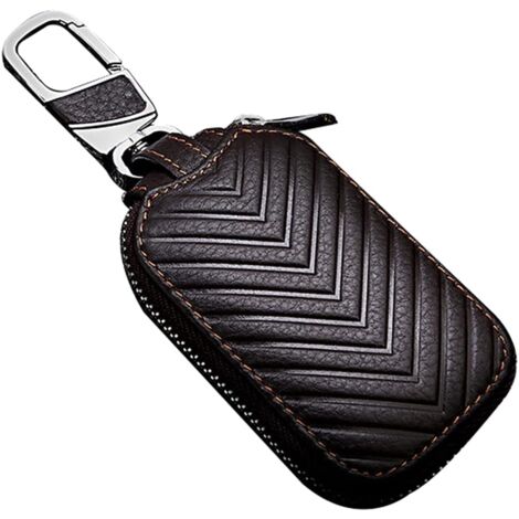 NJCXOLA Lot De 5 Étuis En Cuir PU Pour Clés De Voiture - Portable Imperméable, Grande Capacité, Mini Poche, 5 Couleurs