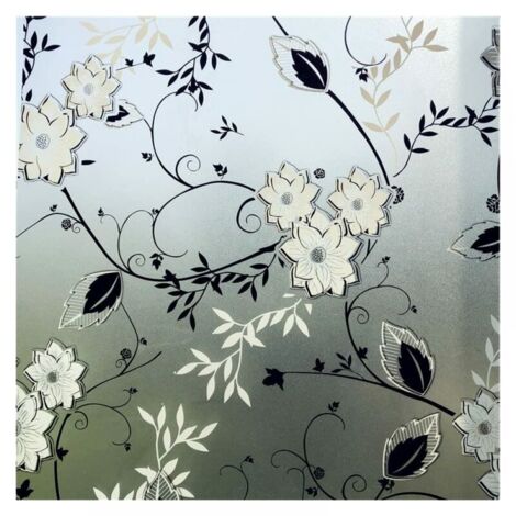 Film de confidentialité pour fenêtre, film statique pour verre à fleurs, 45 x 200 cm (1/5)