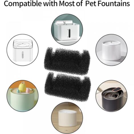 Lot De 10 Filtres En Mousse Pour Fontaine à Chat - Éponges De Rechange Haute Filtration