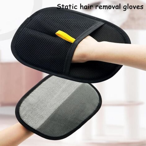 Gants d'épilation électrostatique pour animaux de compagnie, gants électrostatiques pour poils d'animaux, pour canapé, meubles, tapis (2 pièces)