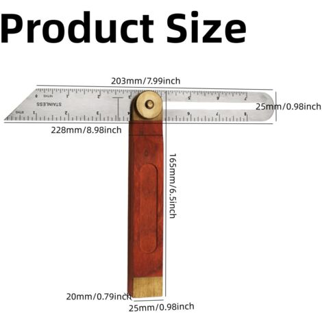 Rapporteur De Précision Rapporteur D'angle En Acier Inoxydable Outil De