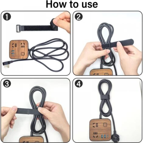 Sangle Réutilisable En Nylon – Attache Réglable Pour Bagages, Câbles, Rangement, Jusqu’à 20kg De Résistance