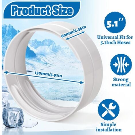 Kit De Fenêtre Portable Pour Climatiseur Avec 2 Joints De 3 M, Kit De