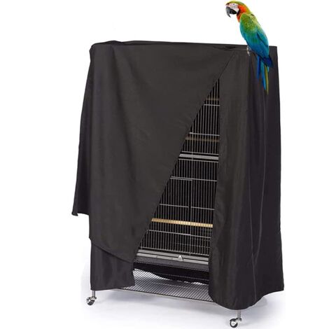 Housse de cage à oiseaux imperméable et anti-UV carrée à roulettes pour oiseaux et perroquets (104 x 69x 122 cm) (1/5)
