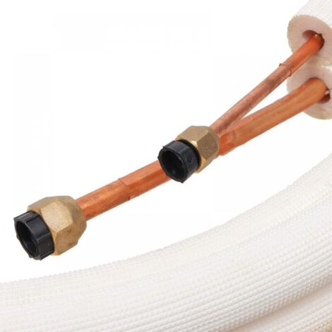 Liaison Frigorifique Bi-tube 3/8*5/8 Isolé 20m - Pour Clim Et Pompe à Chaleur