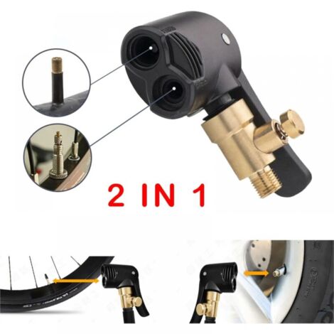Adaptateur De Valve De Pneu De Voiture En Laiton 2 Pièces, Adaptateur