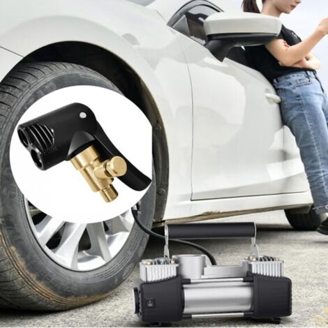 Adaptateur De Valve De Pneu Universel - 2 Pièces, Laiton Et Plastique - Pour Voiture, Moto, Vélo, Camion - Facile à Clipser