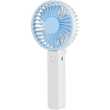 Mini ventilateur de poche rechargeable pliable et portable avec clip ceinture pour voyage, bureau, maison, chambre à coucher,bleu