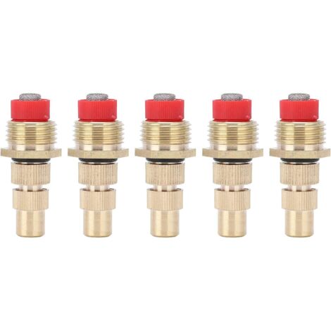 Lot de 5 buses d'atomisation à filetage mâle G1/2 (avec filtre), buses de pulvérisation réglables pour jardin et pelouse, pour l'irrigation et le refroidissement (1/5)