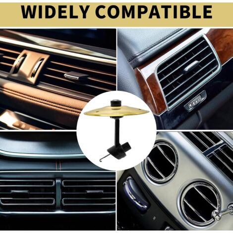 Mini Cymbale De Voiture Dorée – Accessoire Fun Pour Battre Le Rythme Sur Les Grilles D’Aération – Idéal Musicien & Conducteur