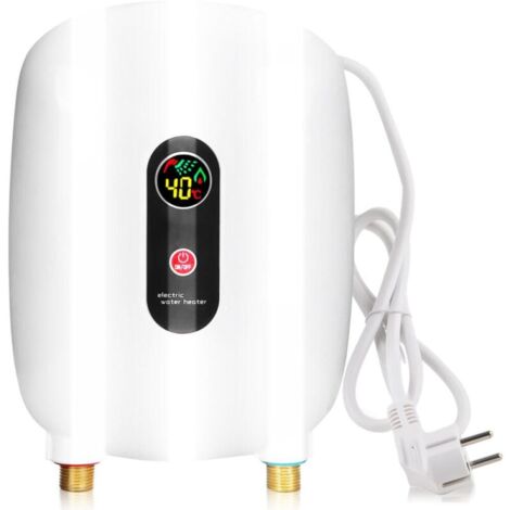 Chauffe-Eau sans Réservoir, Chauffe-eau instantané electrique 220V 3500W Réchauffeur d'eau instantané avec affichage à cristaux liquides pour fournir de l'eau chaude pour les lavabos (1/5)