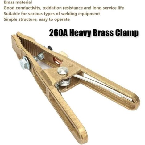 Pince de masse en tôle 300/400 Amp avec tresse - GYS