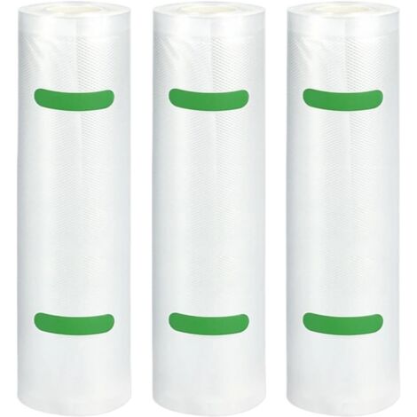 Rouleaux sous vide，Sacs sous Vide Alimentaire 3 Rouleaux, 20 X 500 CM