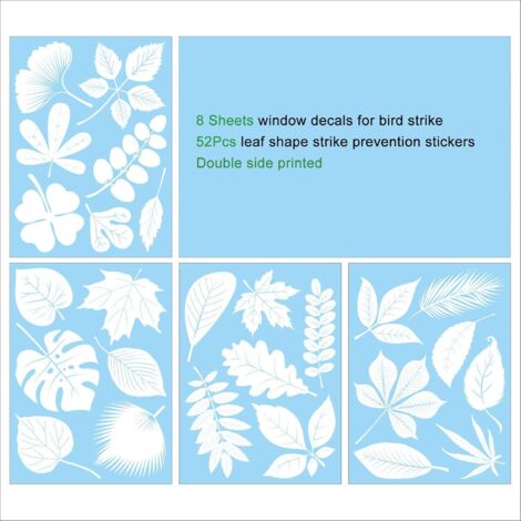 Lot De 40 Autocollants Anti-Collision Oiseaux - Répulsif Fenêtres 7,5cm Réfléchissant