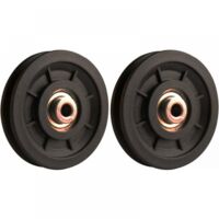 2 Pcs Universel Roulement Poulie, Poulie De Câble En Acier En Forme De V Pour Porte De Garage Gym Equipement 99308570