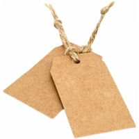 Lot De 100 étiquettes Cadeaux Rondes En Papier Kraft - Avec Corde De Jute 20m - Pour Mariage, Fêtes, Saint-Valentin