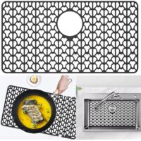 Tapis Evier Cuisine, 66 x 35 cm Tapis d'évier en Silicone Pliables Antidérapants, Protege évier de Cuisine, Protege Evier Cuisine pour Vaisselle