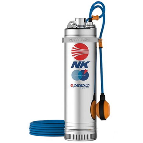 Pedrollo Pompe submersible NKm2/2 - GE en INOX automatique avec FLOTTEUR pour cuve 0,37kW Mono 5" Cable 20 metres