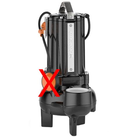 Pompe de RELEVAGE Pedrollo VXC 15/65 roue VORTEX Triphasé 1,5Hp Eaux usées dans égouts IMMERGEE (1/2)