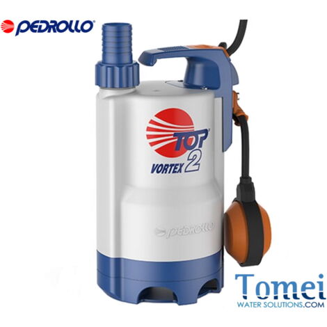Pedrollo TOP 2-VORTEX pompe de relevage automatique avec flotteur Mono évacuation eaux usées pour la fosse vidage cuves 0,37kW