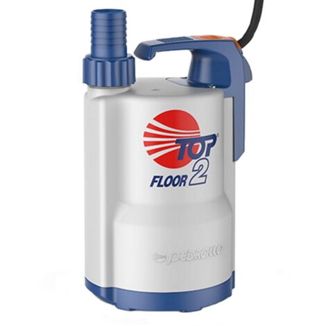 Pedrollo – Pompe immergée TOP 1-FLOOR 0,25 kW – Débit 120 l/min – Hauteur de refoulement 6 m – Aspiration jusqu'à 2 mm – Pour eaux claires