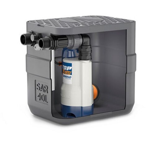 Pedrollo – Station de relevage pour eaux sales – Réservoir 40 litres – Puissance 0,37 kW – Débit 200 l/min – Hauteur max 7,5 m – Silencieuse et sans odeurs - 40-TEX