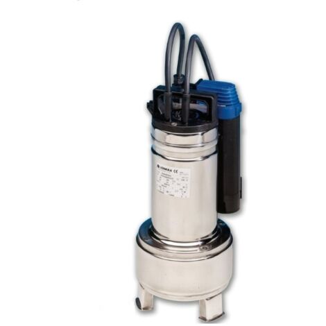 Pompe d'évacuation eaux usée Lowara DOMOS7 GT 0,55 Kw Roue Bicanale monophasé solides jusqu’à 35 mm avec Flotteur vertical pour petit regard ou un puisard étroit (1/2)