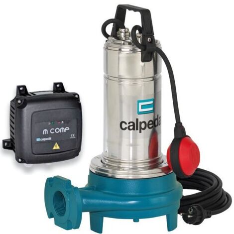 Calpeda – Pompe de relevage vide cave pour eaux usées – Roue dilacératrice inox – 1,1kW monophasé avec flotteur jusqu'à 6mm – Débit 250l/min