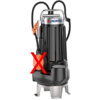 Pompe Eaux usées Pedrollo VXC10/45 roue VORTEX 380V 1Hp de RELEVAGE installations dans égouts IMMERGEE