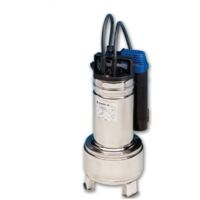 Pompe d'évacuation eaux usée Lowara DOMOS7 GT 0,55 Kw Roue Bicanale monophasé solides jusqu’à 35 mm avec Flotteur vertical pour petit regard ou un puisard étroit