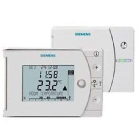 Siemens – Thermostat hebdomadaire numérique sans fil – Écran rétroéclairé – Programmable avec 3 périodes – Récepteur radio inclus - REV24RF