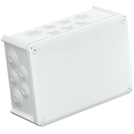 Boîte de dérivation étanche 285x201x120mm – Protection IP66 – Résistance chocs IK08 – Cônes enfichage EVA – Polypropylène thermoplastique