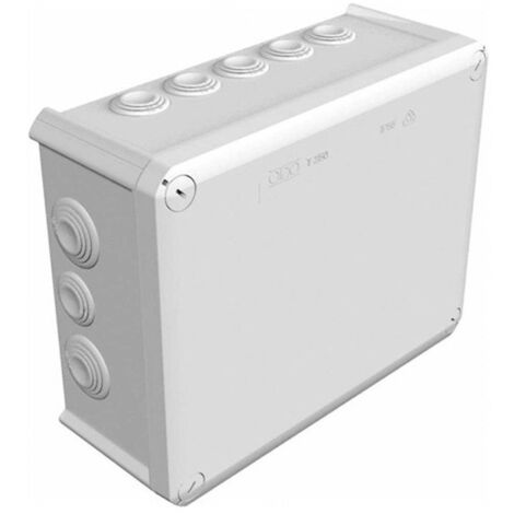 Boîte de dérivation 240x190x95mm – IP66 pour environnements humides – 9 ouvertures M25 et 7 M32 – Polypropylène résistant aux UV