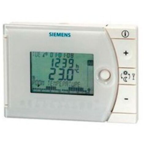 Siemens – Thermostat digital hebdomadaire programmable – Grand écran rétro-éclairé – Réglage facile avec barre coulissante – Jusqu'à 3 périodes de fonctionnement