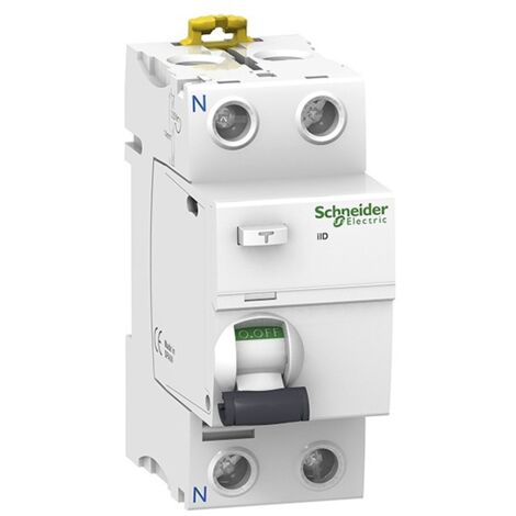 Schneider Electric – Interrupteur différentiel 2P 30mA A-SI – Protection contre chocs électriques – Indicateur Visitrip – Tension 220-240VAC – IP20 (1/3)
