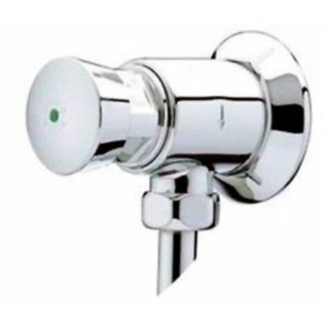 Presto – Robinet poussoir temporisé mural – Débit 9L/min – Minuterie 6s – Finition chromée – Installation pour urinoirs suspendus