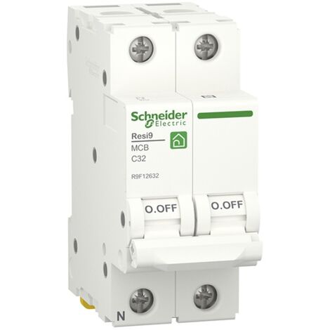 Disjoncteur résidentiel Resi9 1P+N 6000A 230V Schneider  32A