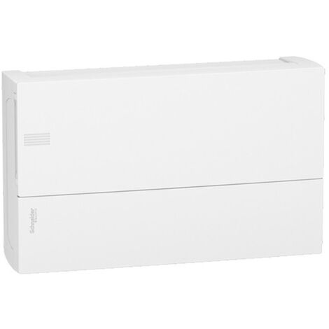 Schneider Electric – Coffret en saillie 1 rangée avec porte opaque 18 modules – IP40 – Montage sur armoire – Dimensions 376x228x103mm