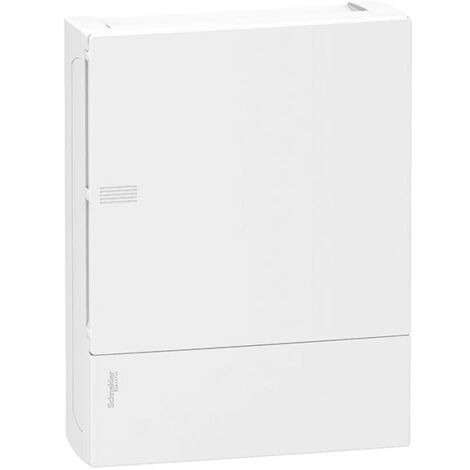 Schneider Electric – Coffret apparent 12 modules par rangée – Porte opaque RESI9 – Montage en saillie – IP40 pour installations électriques sécurisées