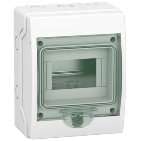 Schneider Electric – Coffret électrique nu 13977 1x6 modules – Dimensions 200x159x112mm – Classe de protection IP65 – Indice de protection IK09