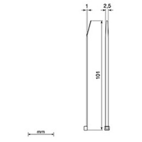 Unex 2221-0 collier de serrage noir. 2,5mm x 101mm. Sachet de 200unds.