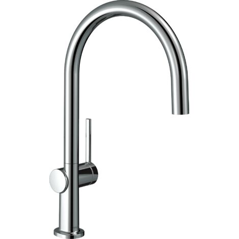 Hansgrohe – Mélangeur de cuisine 72804000 – Bec pivotant haut – Système anti-calcaire QuickClean – Débit 9 l/min – Raccord flexible G 3/8 - M54-220